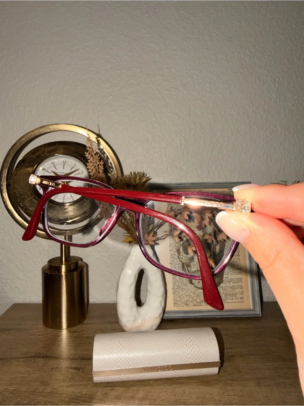 Women's Burgundy Reading Glasses - Stylish Home Accent Eyewear